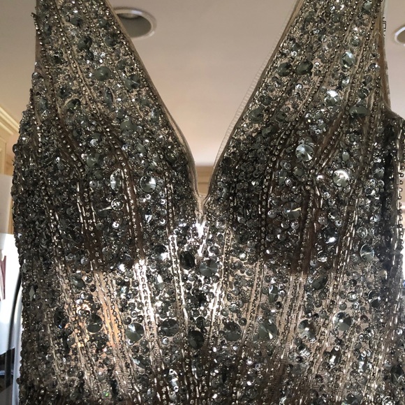 Jovani Size 2 beaded gown - Picture 3 of 6